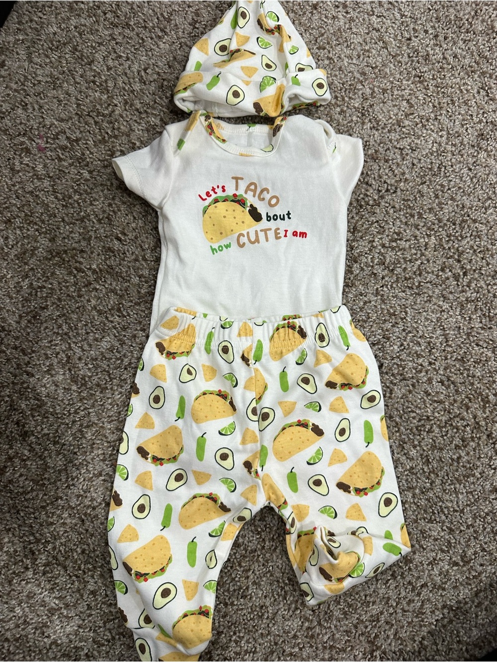 Cute Taco & Avocado Baby One-Piece with Hat